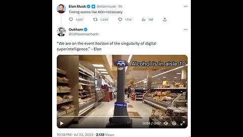 “We are on the event horizon of the singularity of digital superintelligence.” - Elon