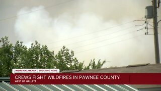 Wildfires burn in Pawnee County