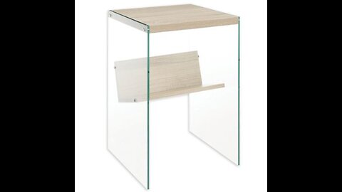 Convenience Concepts SoHo Coffee Table, Weathered White Glass