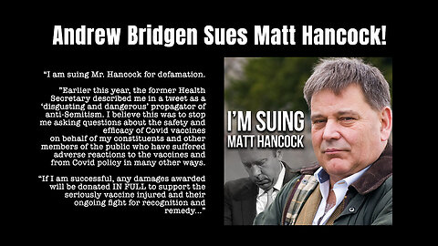Andrew Bridgen Sues Matt Hancock!