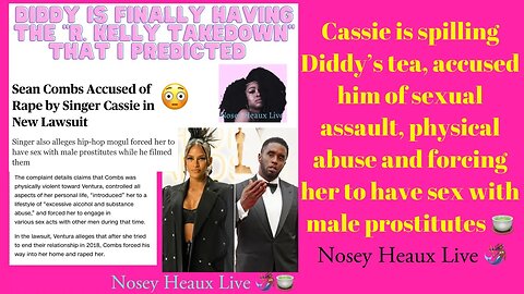 CASSIE FINALLY ACCUSED DIDDY OF RAPE & YEARS OF ABUSE! I PREDICTED THIS. #SurvivingDiddy