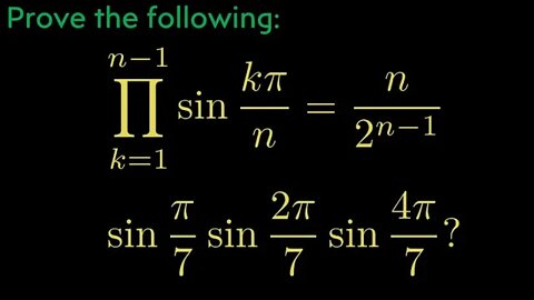 Trigonometry: Product of sin(kpi/n) from k=1 to n-1
