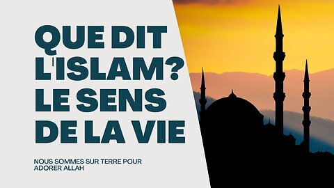 Que dit l'Islam ? Le sens de la vie