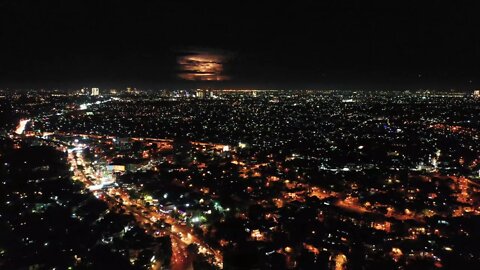 See Over The City with Lightening| Sleep Ambience
