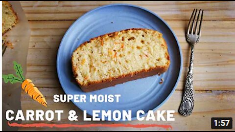 CARROT & LEMON CAKE RECIPE | HOW TO MAKE AN EASY CARROT & LEMON CAKE | #WITHME #COOKWITHME #ATHOME |