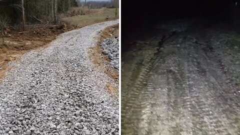 Flash flood watch FIRST check of new road culverts Fri night 01-10-20