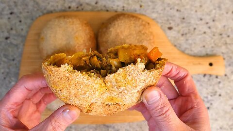 How to make vegan keto curry stuffed bread | Keto vegan and gluten-free