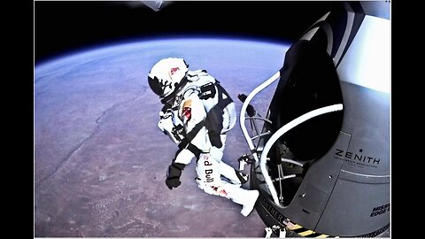 A Man's Jump from Space to Earth