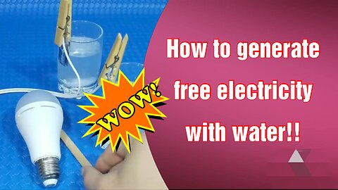 How to generate free electricity with water | Free energy |