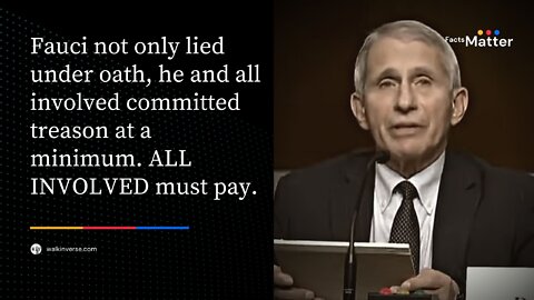 Military Documents Show Fauci's Criminal Acts of Crimes Against Humanity