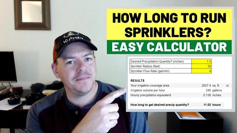 #129 How Long To Run Irrigation? [Free Calculator] Works for Lawns, Gardens and Small Agriculture