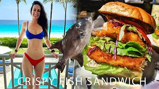 The BEST Beer Battered Fish Sandwich (Triggerfish Catch Clean & Cook)