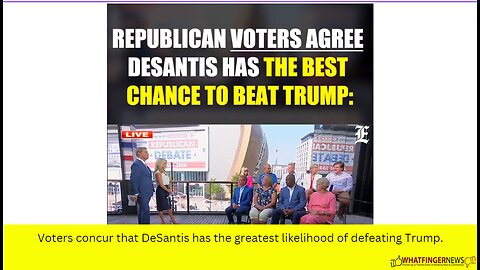 Voters concur that DeSantis has the greatest likelihood of defeating Trump.