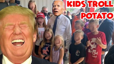 Kids Wearing MAGA Gear Troll Demented Joe Biden In Awesome Picture