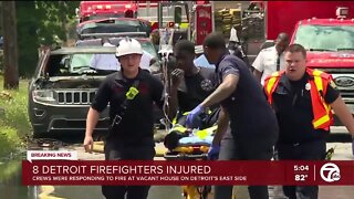 8 firefighters injured