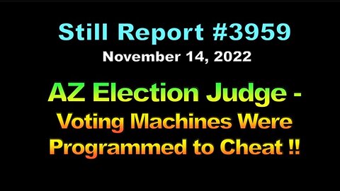 AZ Election Judge - Voting Machines Were Programmed to Cheat !!, 3959