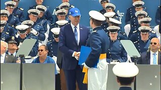 President Biden falls down after delivering a commencement speech to Air Force Academy graduates