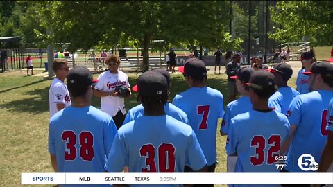 Josh Naylor, Myles Straw surprise kids on Guardians RBI team at Jim Thome All-Star Complex