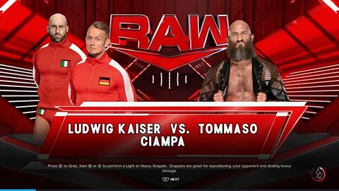 WWE Monday Night Raw Tommaso Ciampa vs Ludwig Kaiser