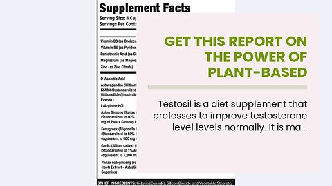 Get This Report on The Power of Plant-Based Ingredients in Boosting Testosterone Levels with Te...