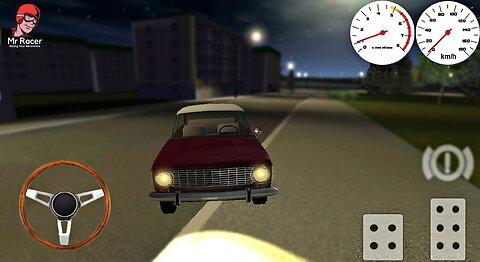 Toyota Corolla 1966 Red in the Night - Russian Classic Car Simulator - Android GamePlay