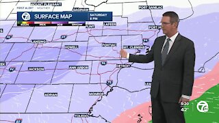Winter storm moves in Saturday afternoon