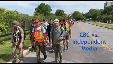 CBC vs Independent Media, well described by Live from the Shed as he marches with James Topp, Ottawa
