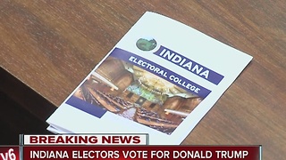 Indiana's Electoral College casts all 11 votes for Trump