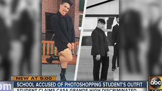 Casa Grande High student claims school photoshopped his outfit