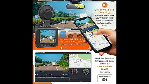 Rove R2-4K Dash Cam Built in WiFi GPS Car top Dashboar | Review Rove R2-4K Dash Cam | Techspark