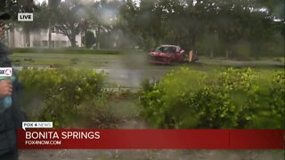 Car damaged in Bonita Springs during Hurricane Ian