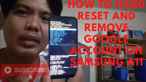 How to hard reset and remove google accoun on Samsung A11