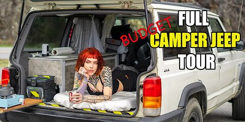 Jeep Camper Conversion TOUR - DIY Kitchen/Bed/Storage