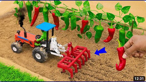Diy mini tractor PART-4 making agriculture cultivator for Chilli Farming | pough machine
