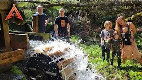 Building Hydroelectric Water Wheel from Scratch for Powering an Off Grid Cabin