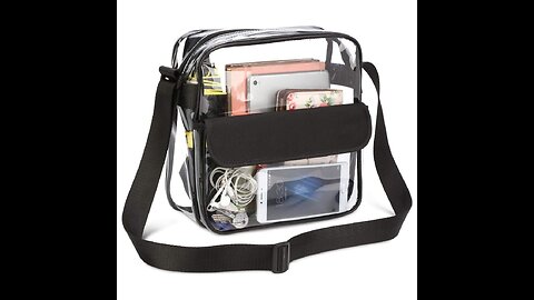 Youngever Deluxe Clear Cross-Body Purse, Clear Plastic Bag, Stadium Approved Clear Vinyl Bag, A...