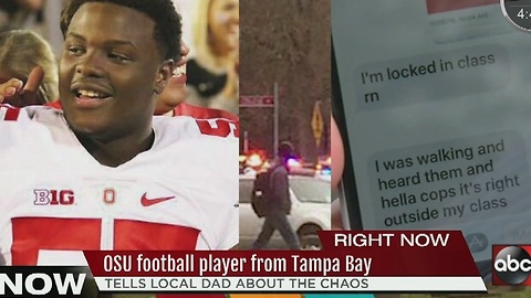 OSU football player from Tampa Bay prepared for campus attacks by family