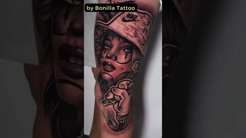 Stunning Tattoo by Bonilla Tattoo #shorts #tattoos #inked #youtubeshorts