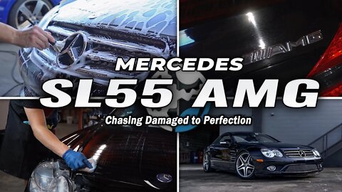 Mercedes SL55 AMG | 50+ Hours with Damaged Black Paint | NEVER Thought it Would be THIS CLEAN!