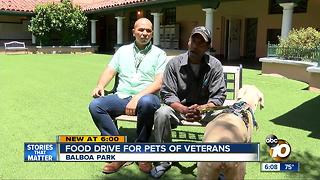 Food drive for pets of veterans