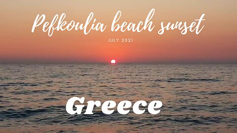 Swimming in the sunset , Pefkoulia beach, Lefkada island Greece July 2021