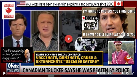 Canadian trucker speaks to Tucker Carlson about Ottawa police violently assaulting him