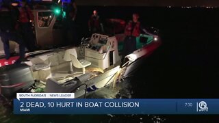 2 dead, 10 hurt in boat collision