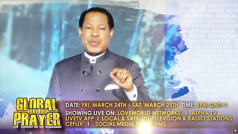Global Day of Prayer with Pastor Chris | Begins Friday, March 24 at 1pm Eastern