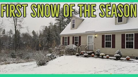 First Snow of The Season on the Homestead! ||Nigerian Dwarf Goats First Snow Reaction||