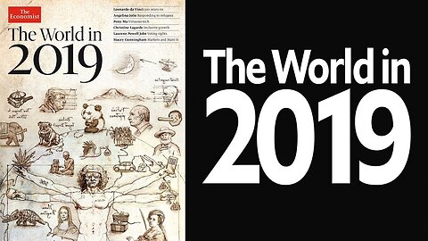 THE ECONOMIST-THE WORLD IN 2019 COPERTINA UFFICIALE E ANALISI COMPLETA questa copertina uscì a novembre nel 2018 e mostrava oltre la Luna i 4 cavalieri dell'apocalisse,quindi la copertina dimostra che dietro a ste cose ci sono da anni i soliti noti