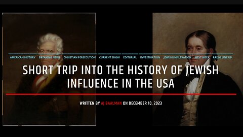 Short Trip Into The History Of Jewish Influence In The USA