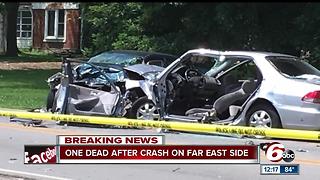 One person is dead following a crash on Indy's east side