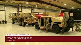 Oklahoma National Guard working to help stranded drivers in winter weather