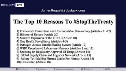 James Roguski: The Top 10 Reasons To #StopTheTreaty